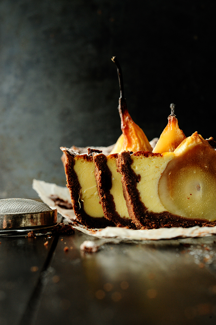 serving dumplings | chocolate-cake-with-sunken-pears-and-mascarpone
