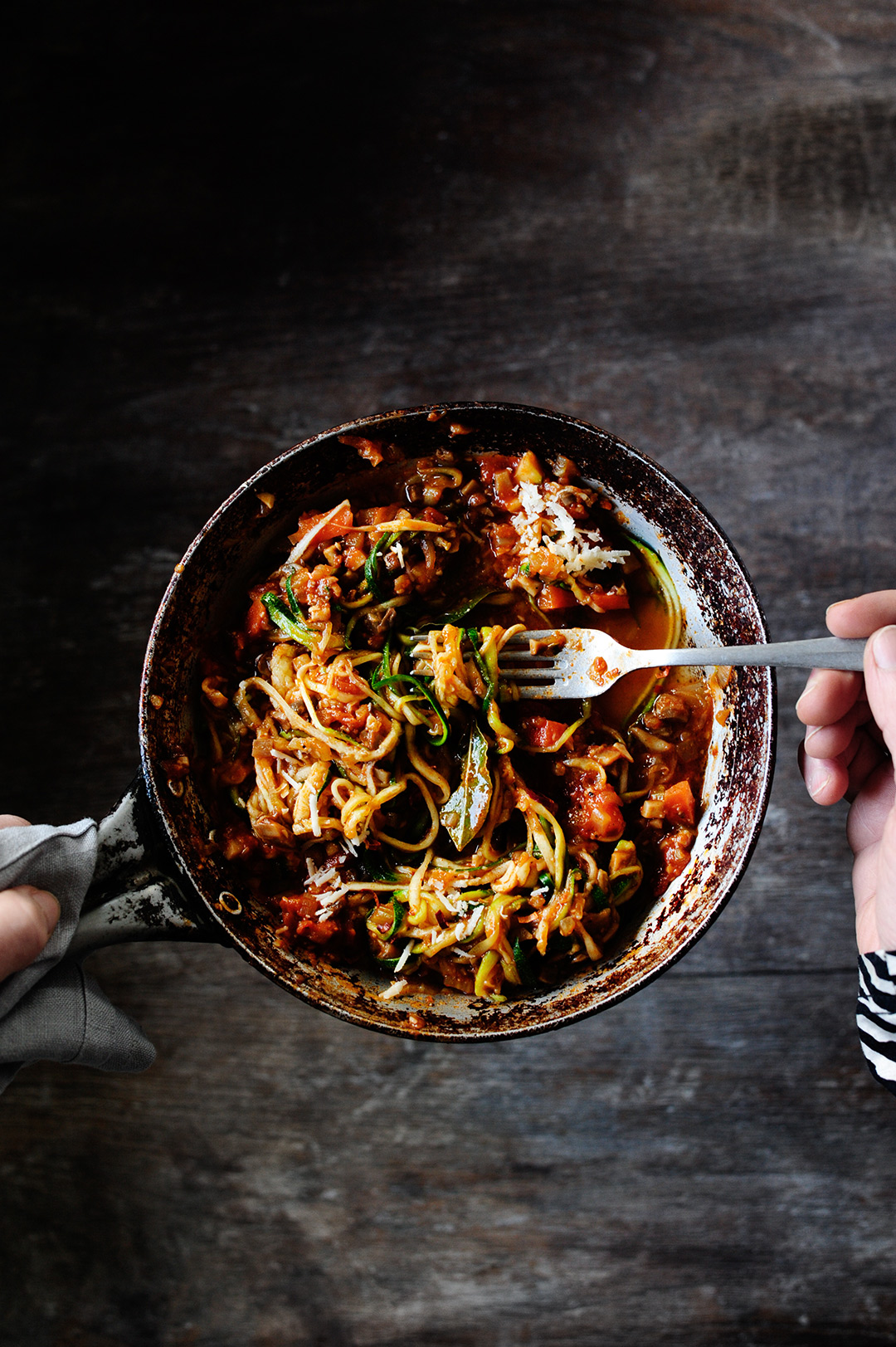 serving dumplings | Hearty mushroom bolognese with zoodles