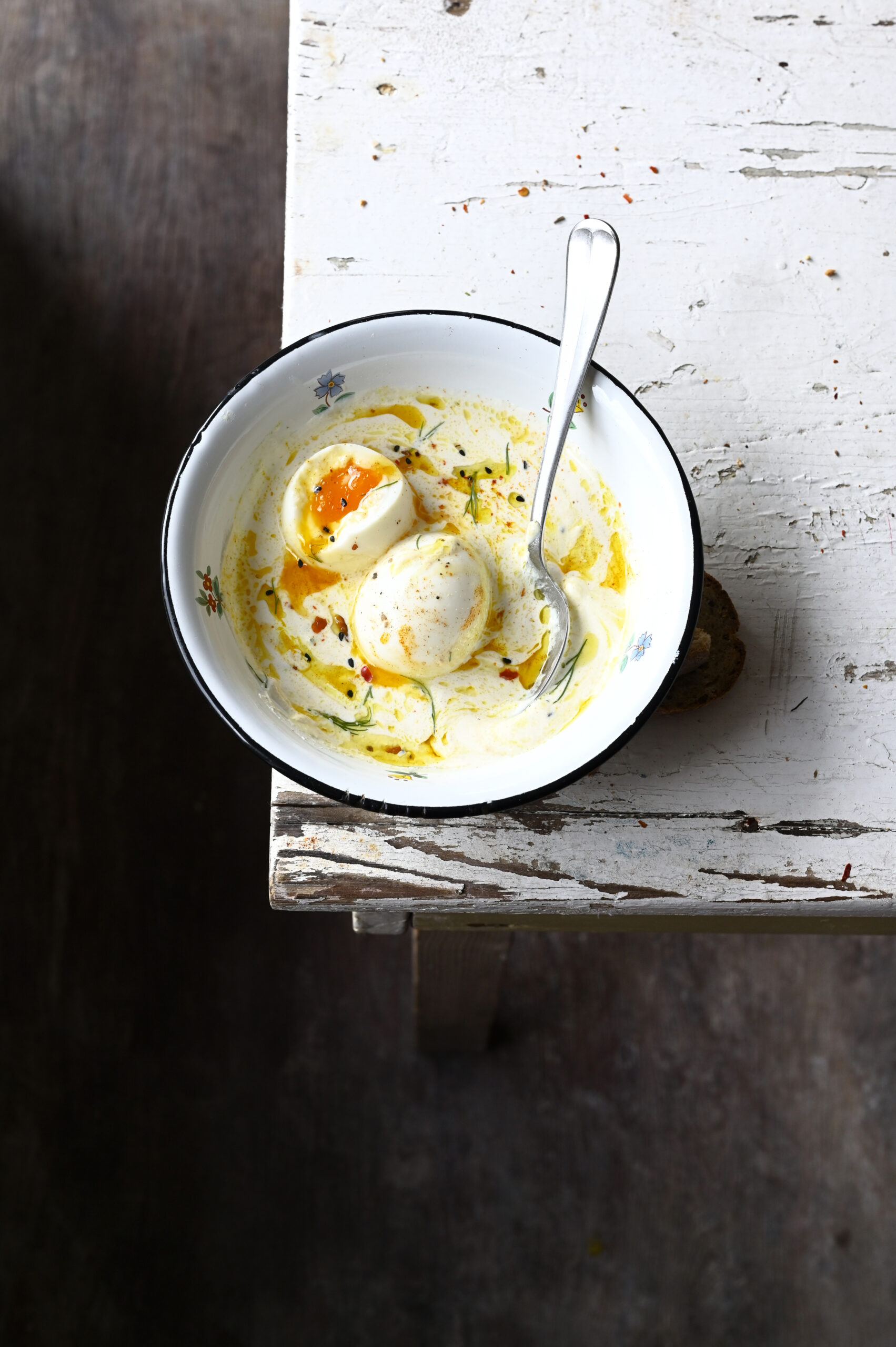 serving dumplings | Turkish style eggs with whipped ricotta and browned butter
