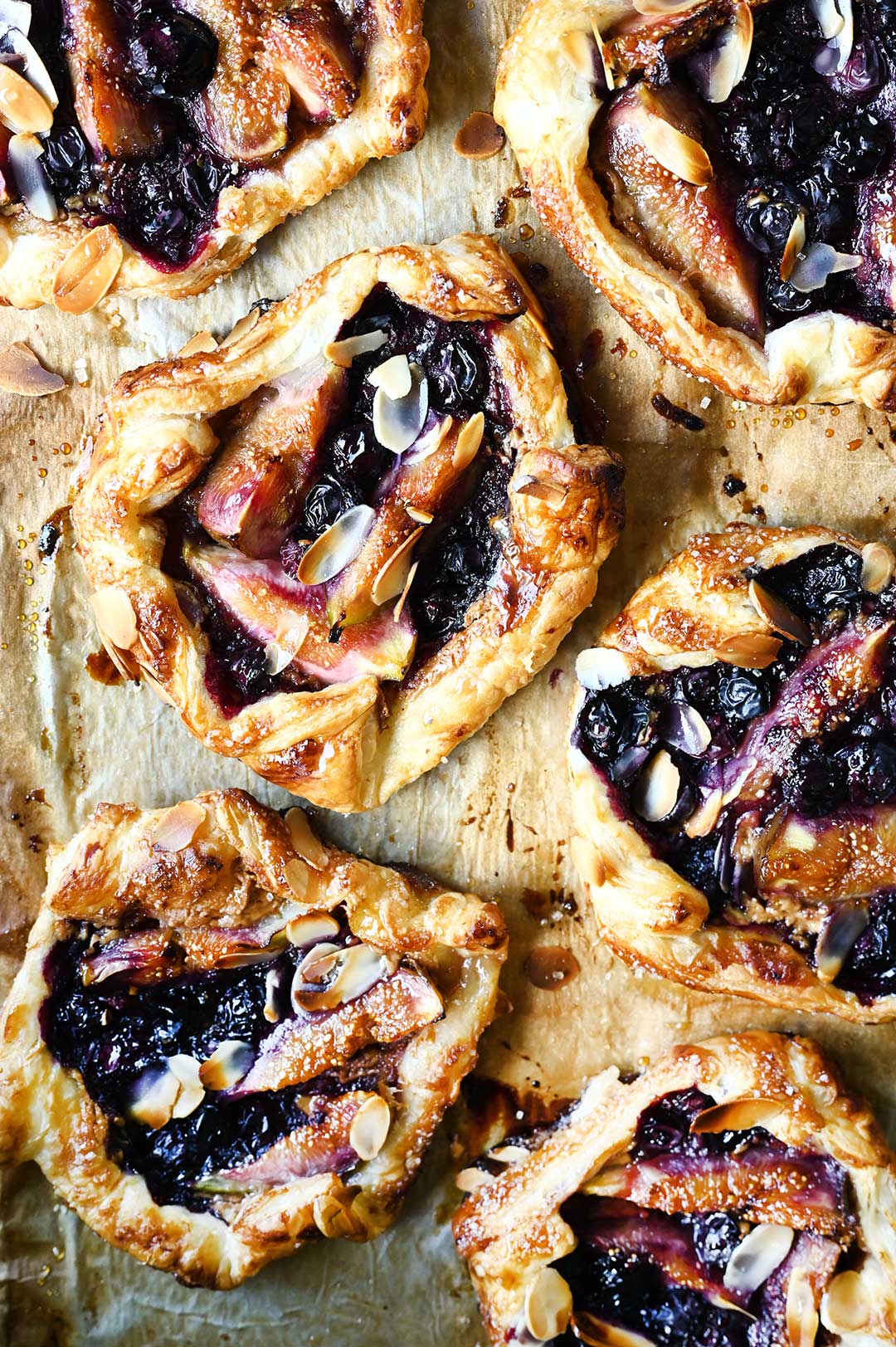 serving dumplings | Easy Blueberry Fig and Almond Tarts