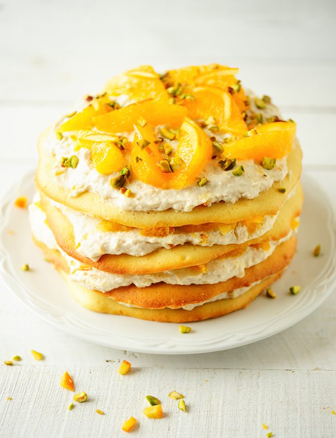 Soczysty tort pomarańczowy