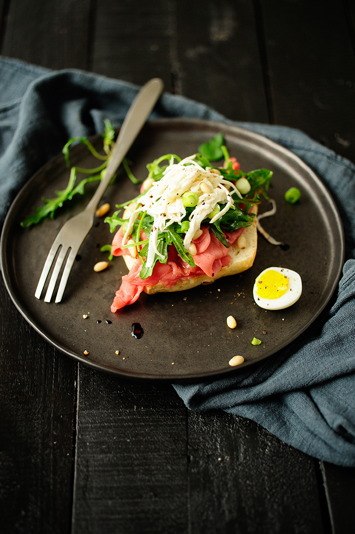 Beef carpaccio with horseradish celeriac