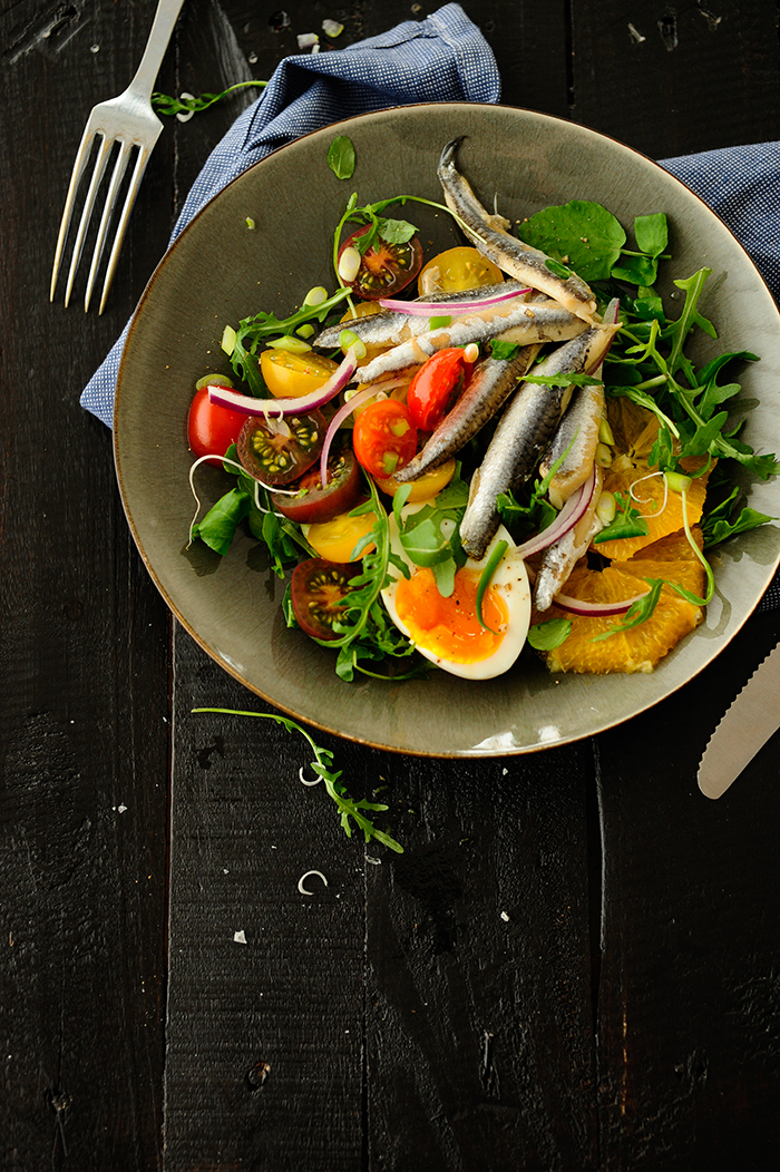 Anchovy and orange salad