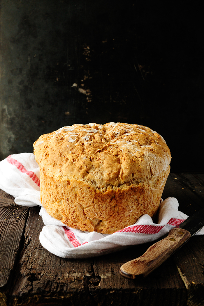 No-knead whole wheat bread