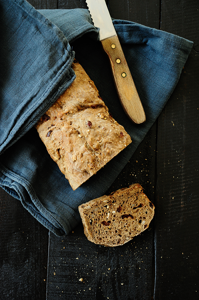 serving dumplings | Multigrain bread with dried cranberries