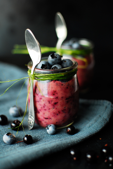 serving dumplings | Blueberry avocado mousse