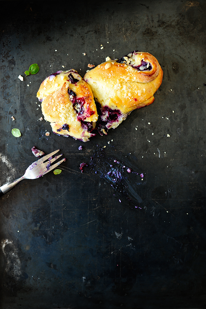 Blueberry ricotta twists