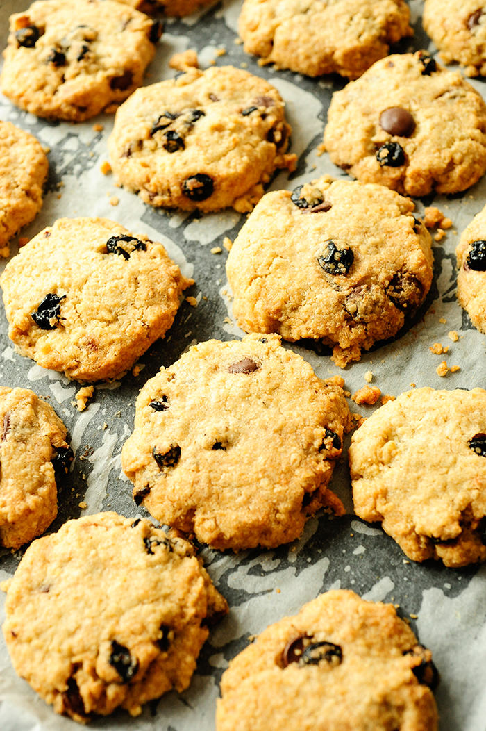 Oatmeal cookies with blueberries 