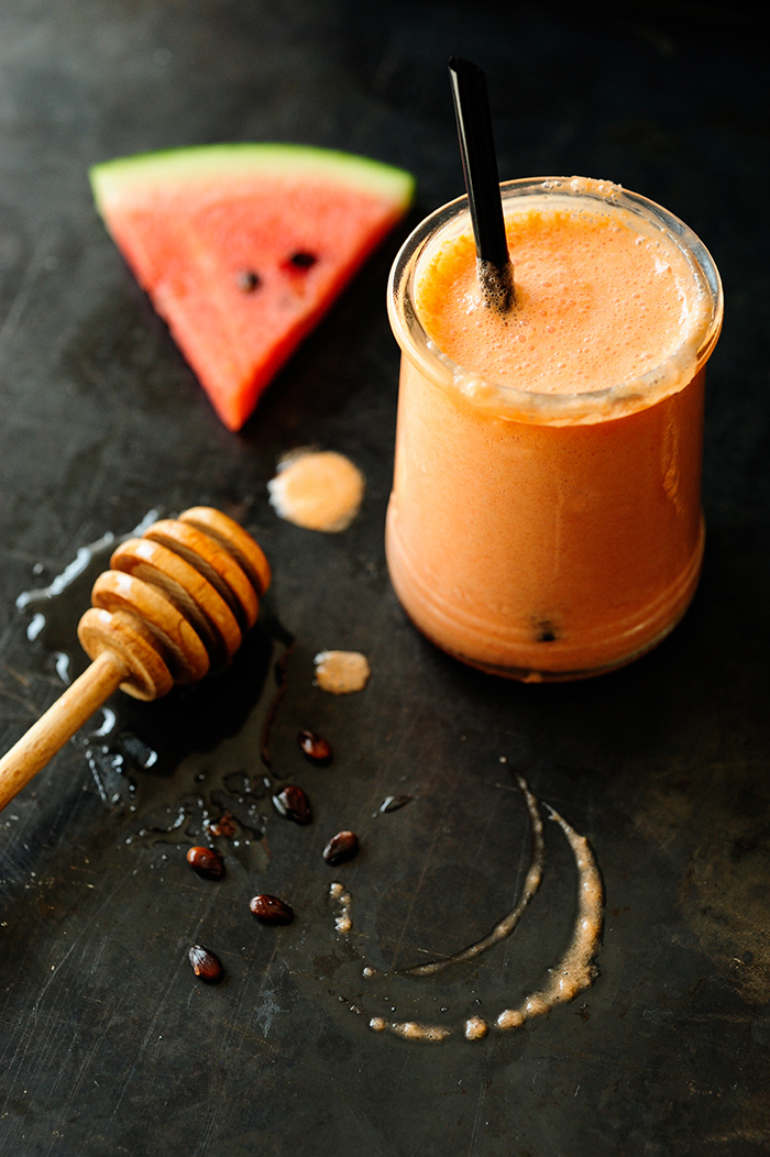 serving dumplings | Watermelon coconut smoothie