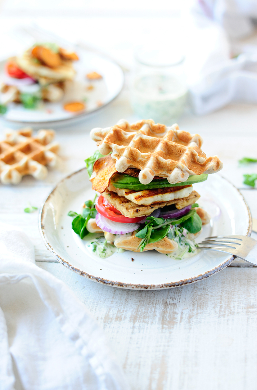 buckwheat-waffles-with-halloumi-and-chimichurri