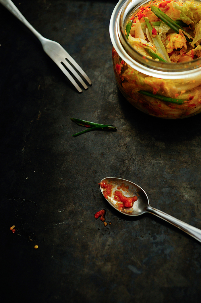 serving dumplings | kimchi