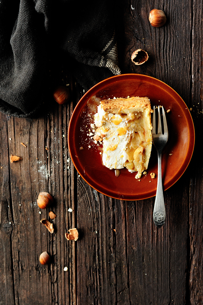 caramel-apple-pie-with-whipped-cream-and-meringue