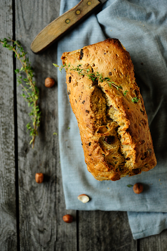 serving dumplings | mushroom-hazelnut-bread