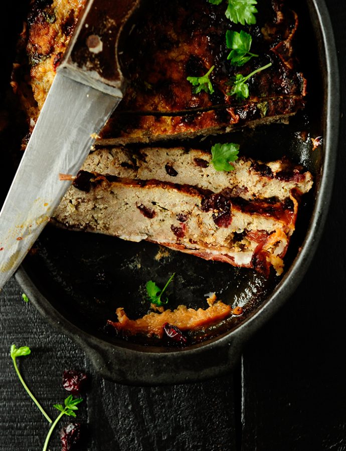 Turkey and cranberry terrine with whiskey