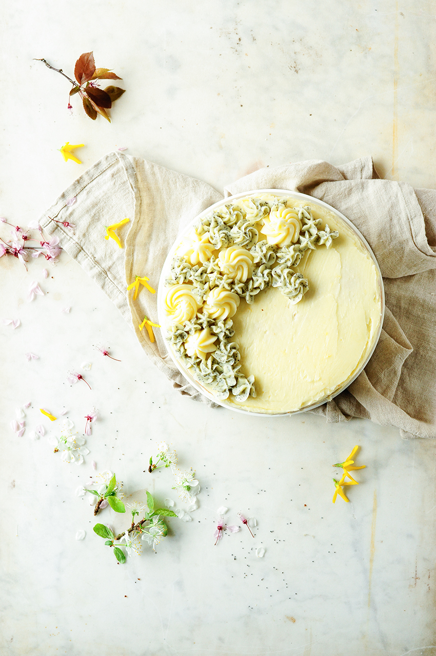 Spring lemon poppy seed cake