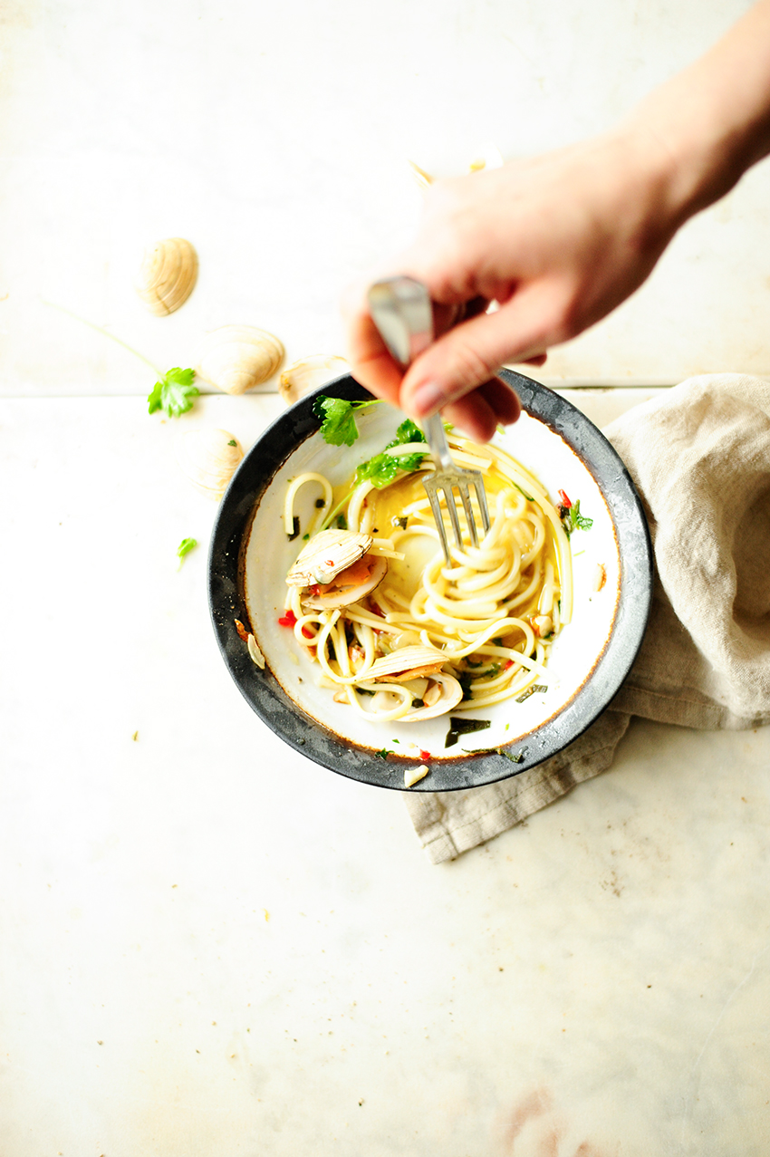 serving dumplings | pasta-alle-vongole