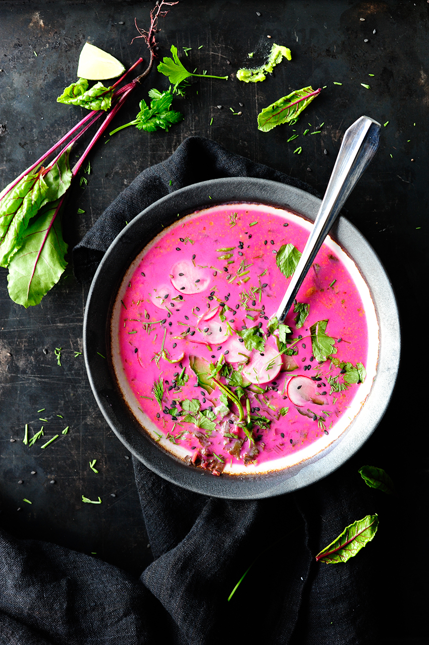 Spring beetroot gazpacho with kefir and wasabi | Recipes: soups, veggie ...