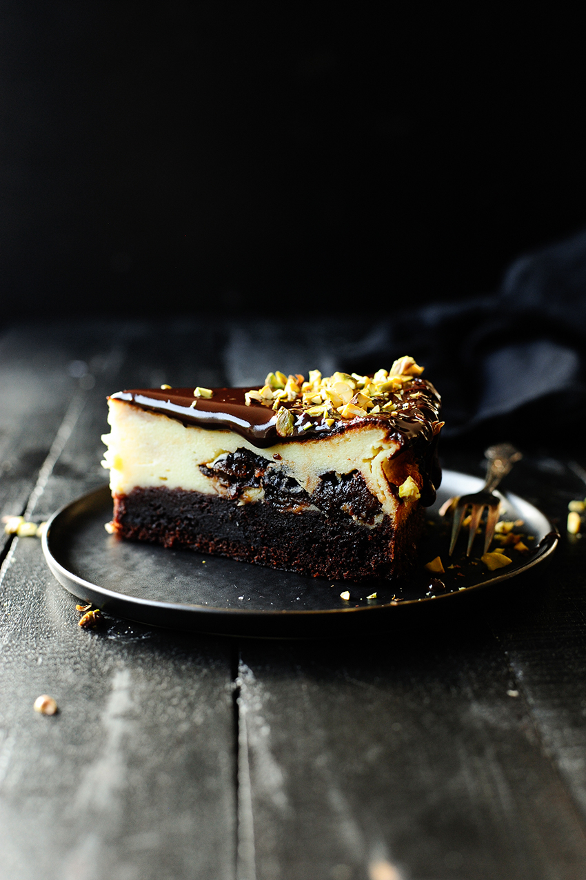 Cheesecake met pruimen en chocolade4