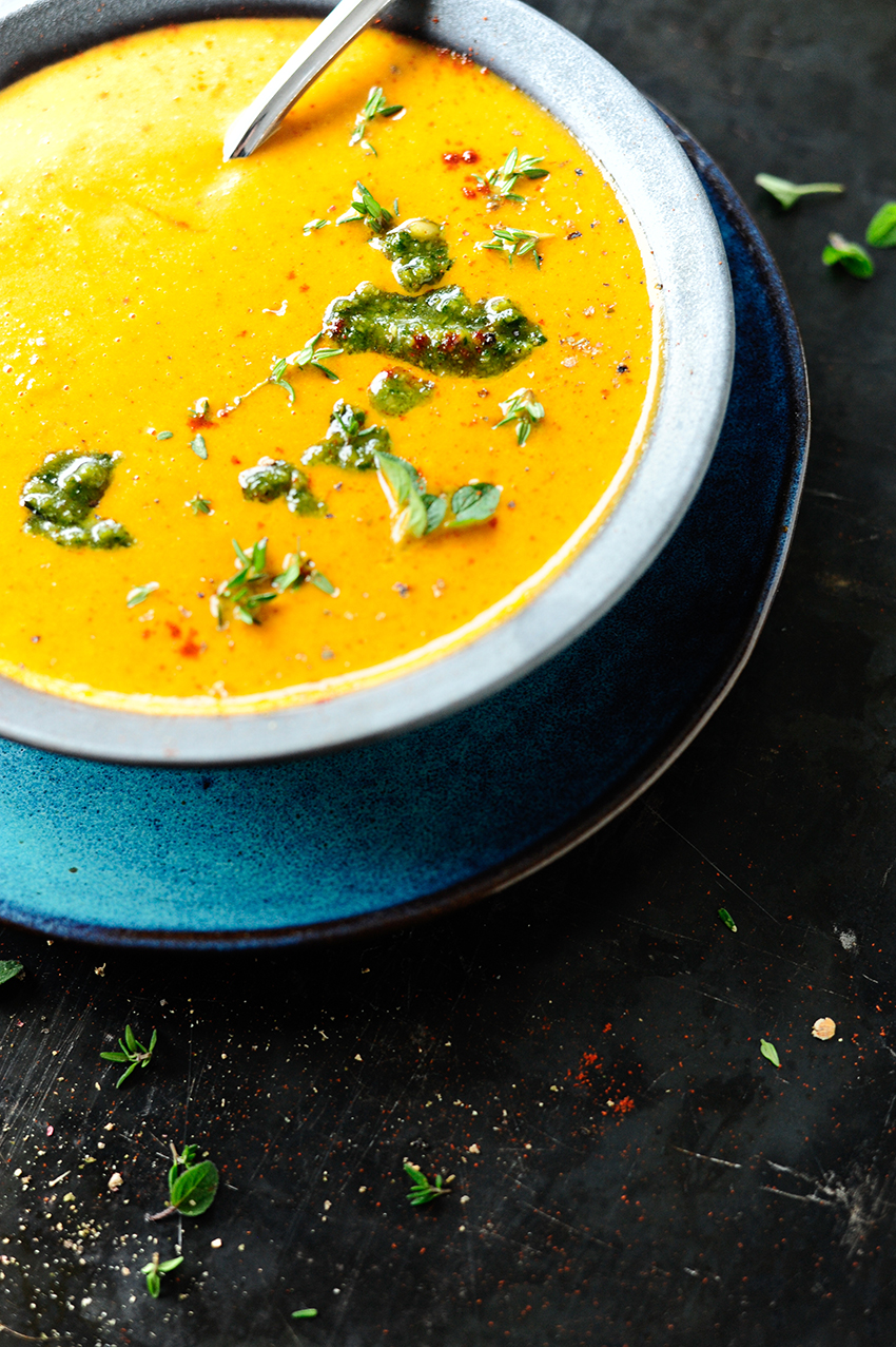 Italian roasted pumpkin soup