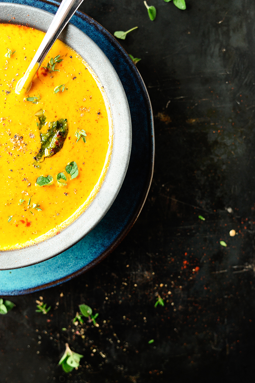 Italian roasted pumpkin soup