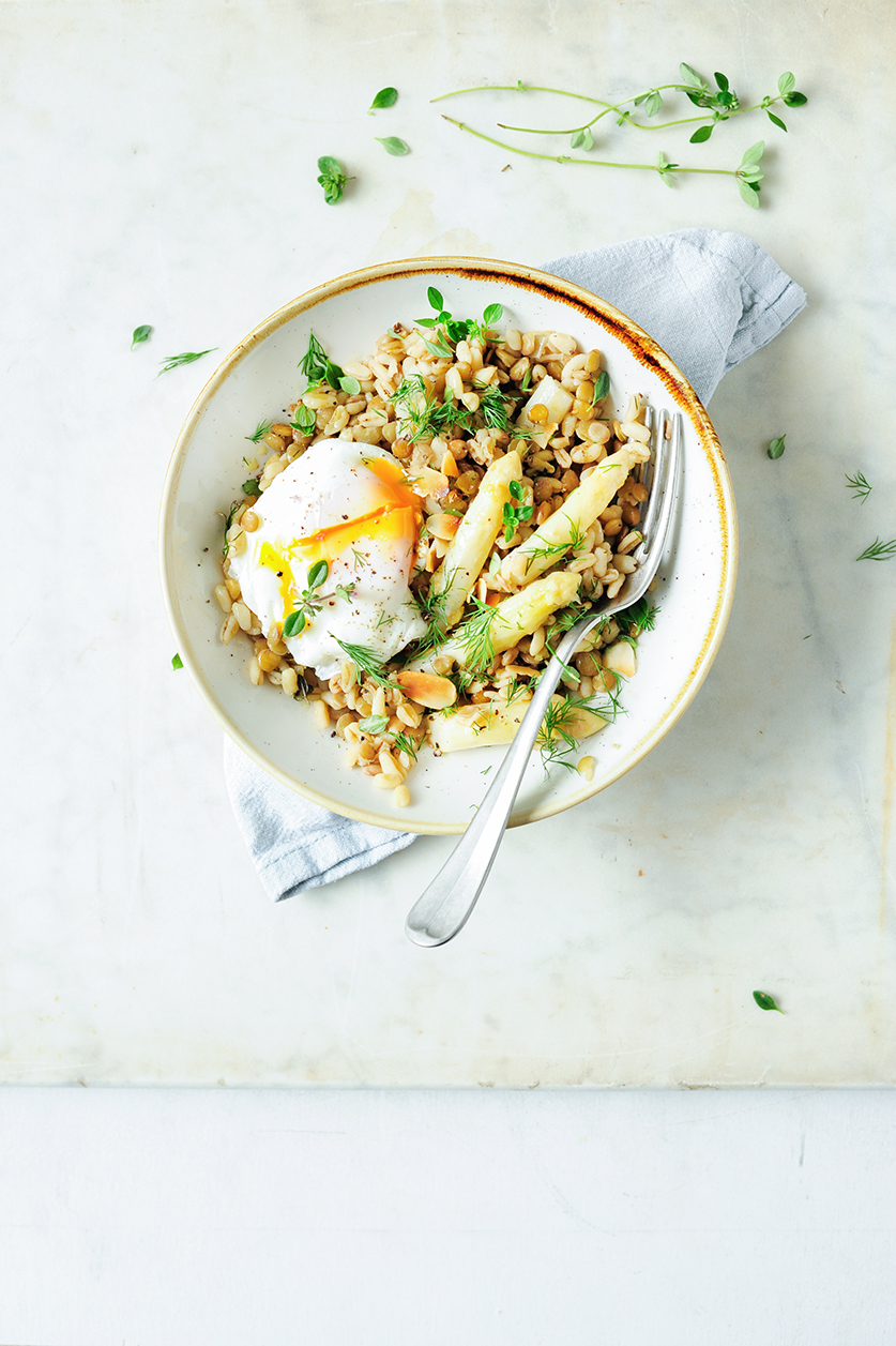 serving dumplings | Wheat berry and lentil risotto 