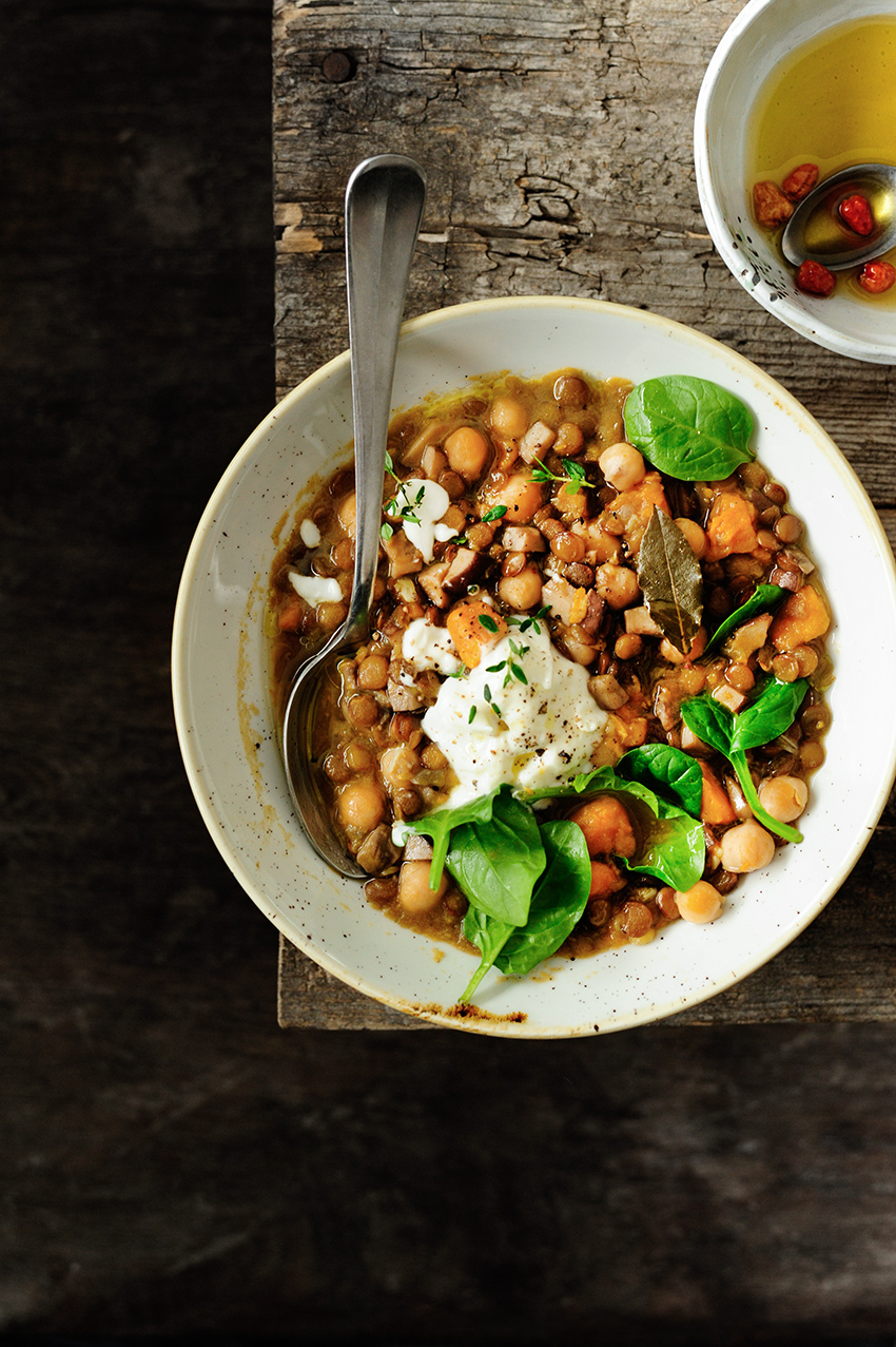 Winter one-pot lentil stew