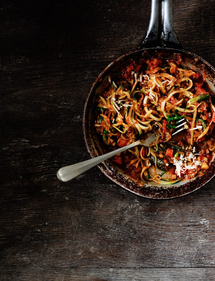 Hearty mushroom bolognese with zoodles