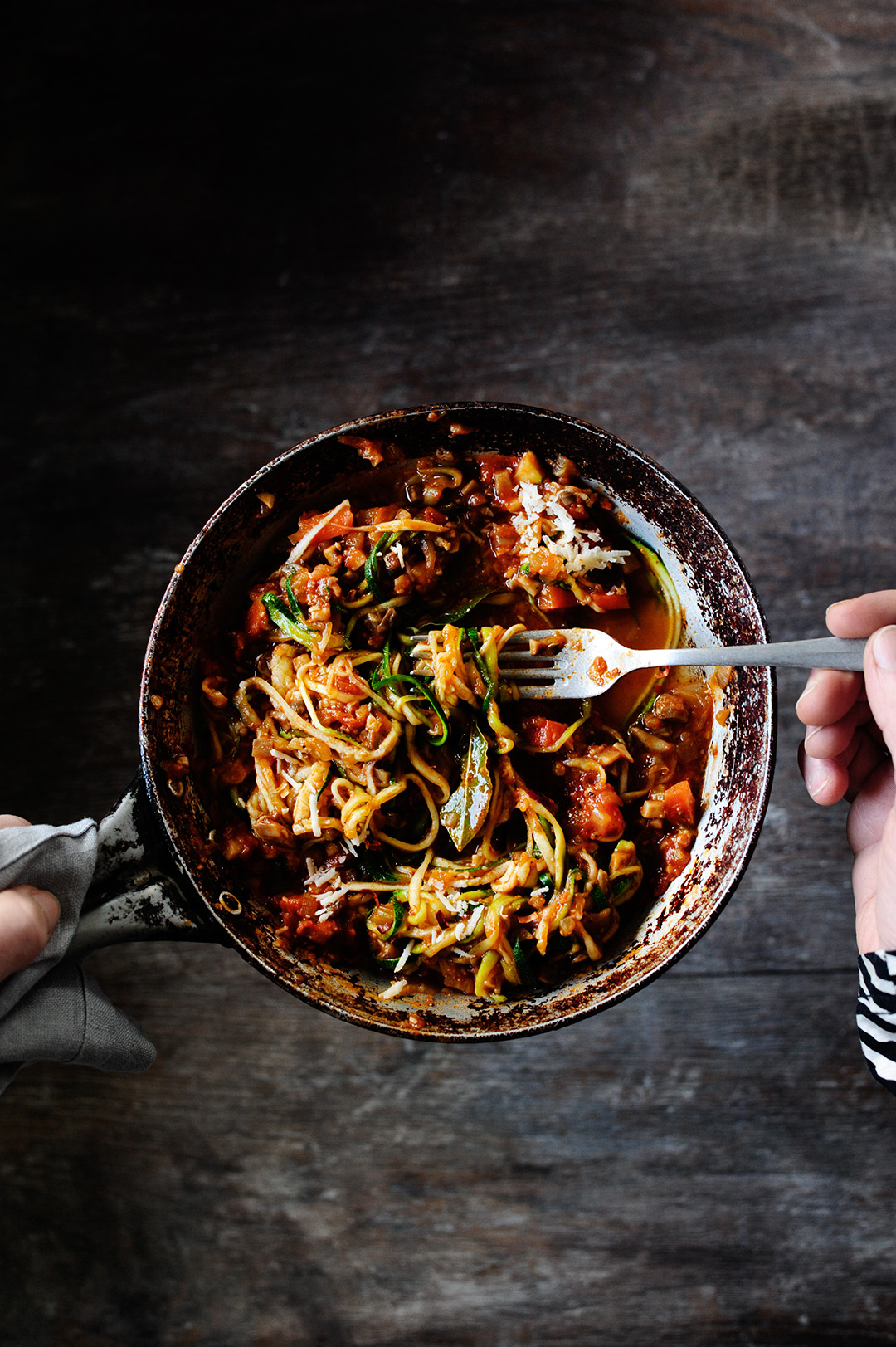 Hearty mushroom bolognese with zoodles