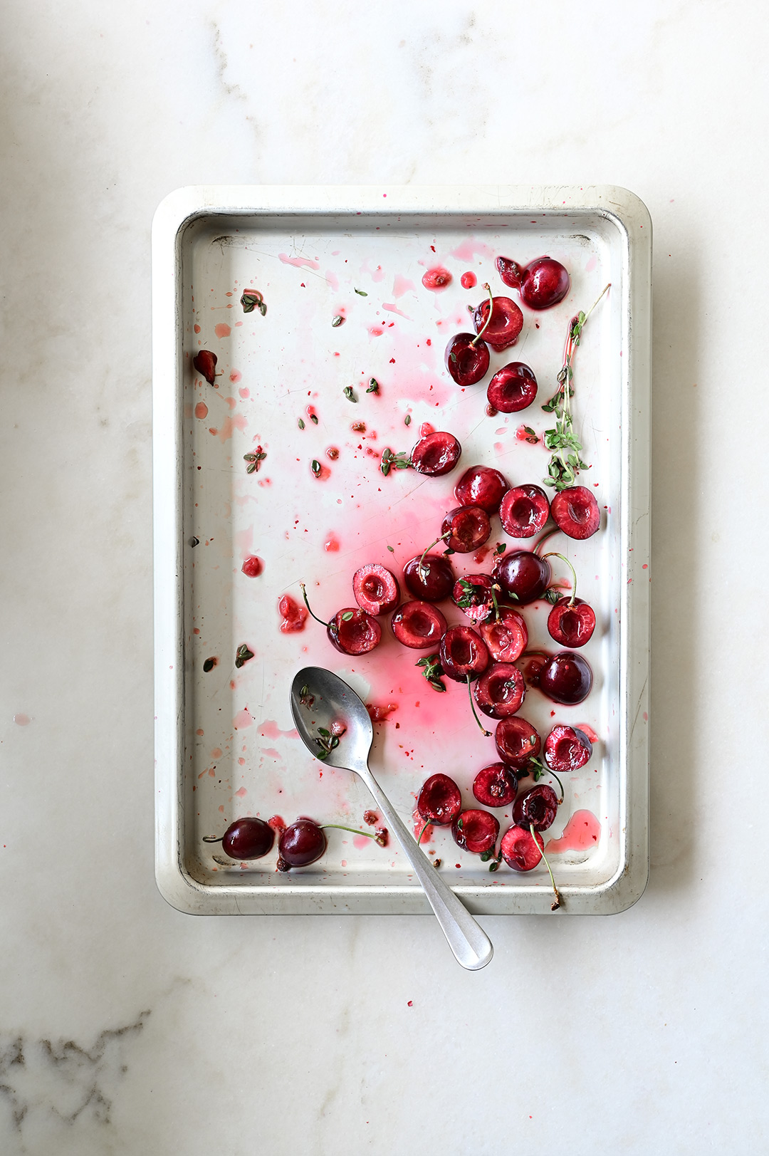 serving dumplings | Goat cheese crostini with macerated cherries