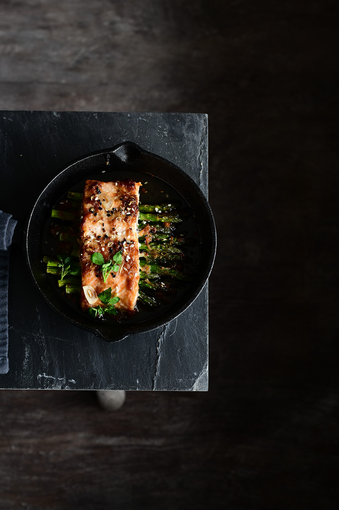 serving dumplings | Miso roasted salmon with asparagus 