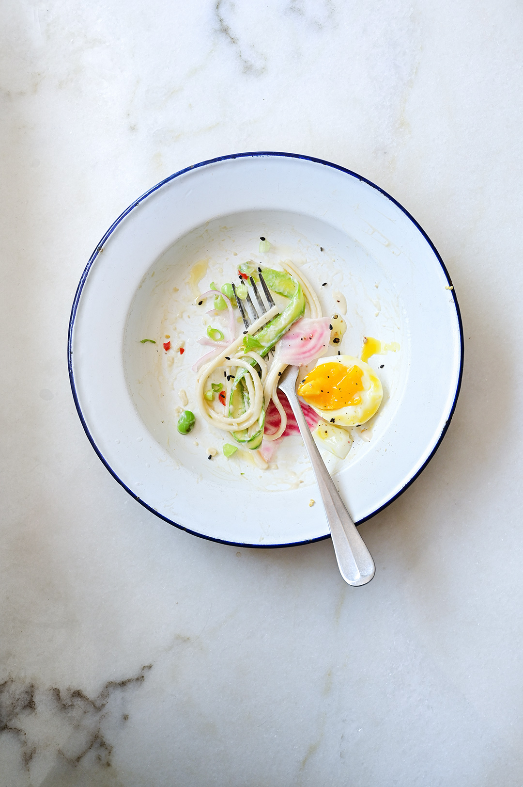 serving dumplings | Creamy tofu noodle salad