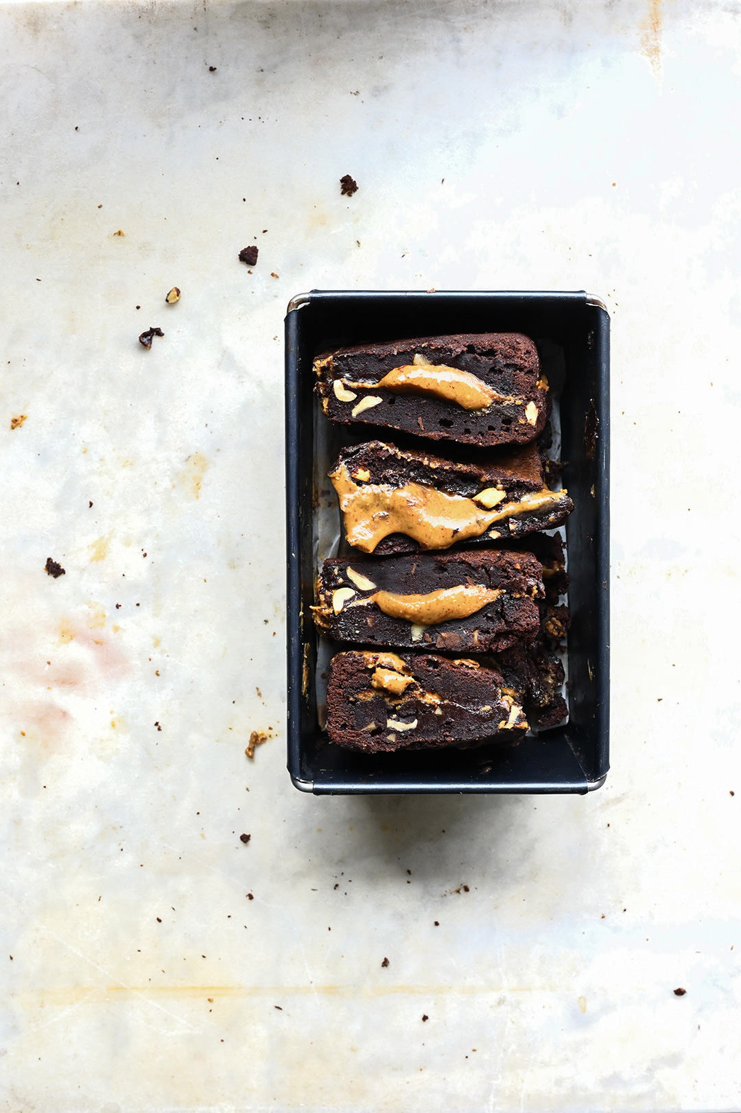 Fudgy peanut butter brownies 