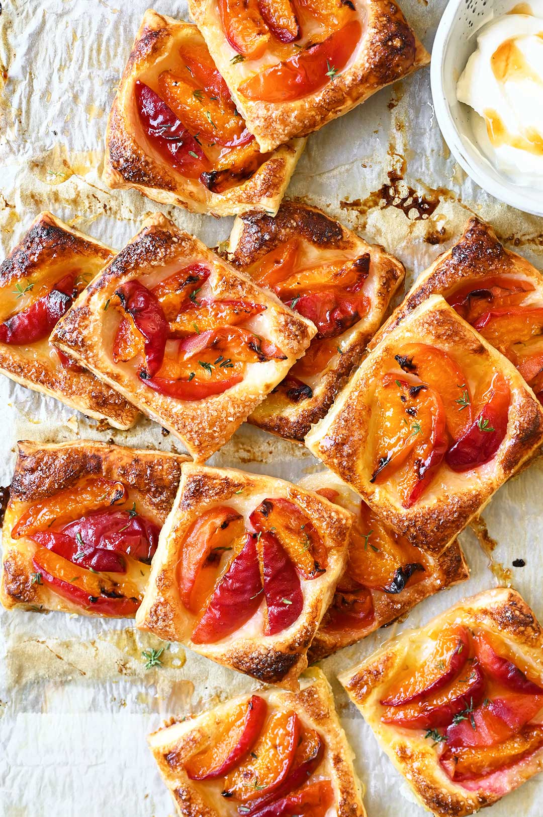 Honey apricot tarts