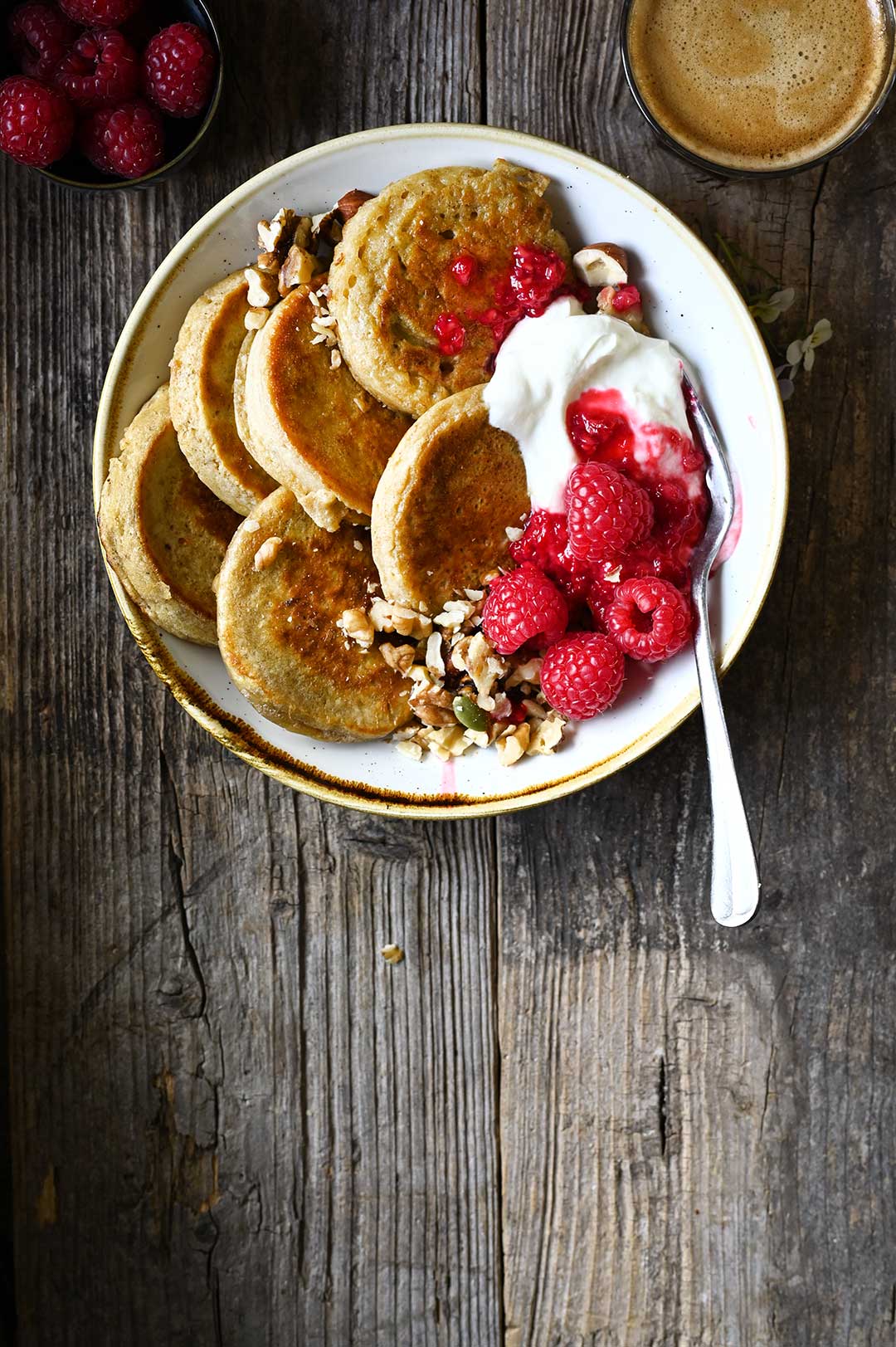 serving dumplings | Gezonde havermout pannenkoeken