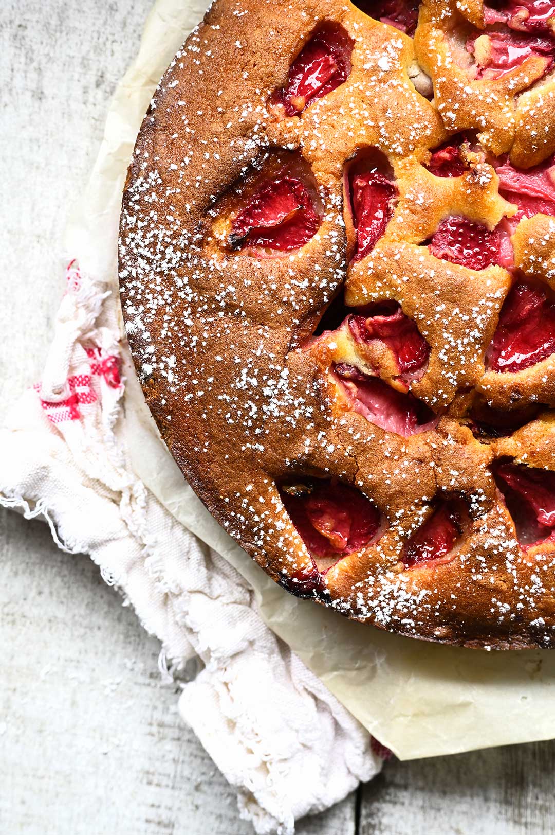 Ricotta cake met aardbeien