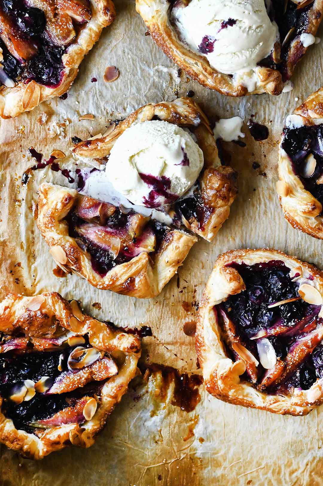 serving dumplings | Easy Blueberry Fig and Almond Tarts