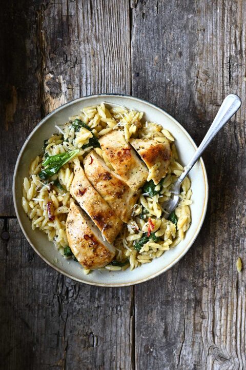 parmesan chicken and orzo