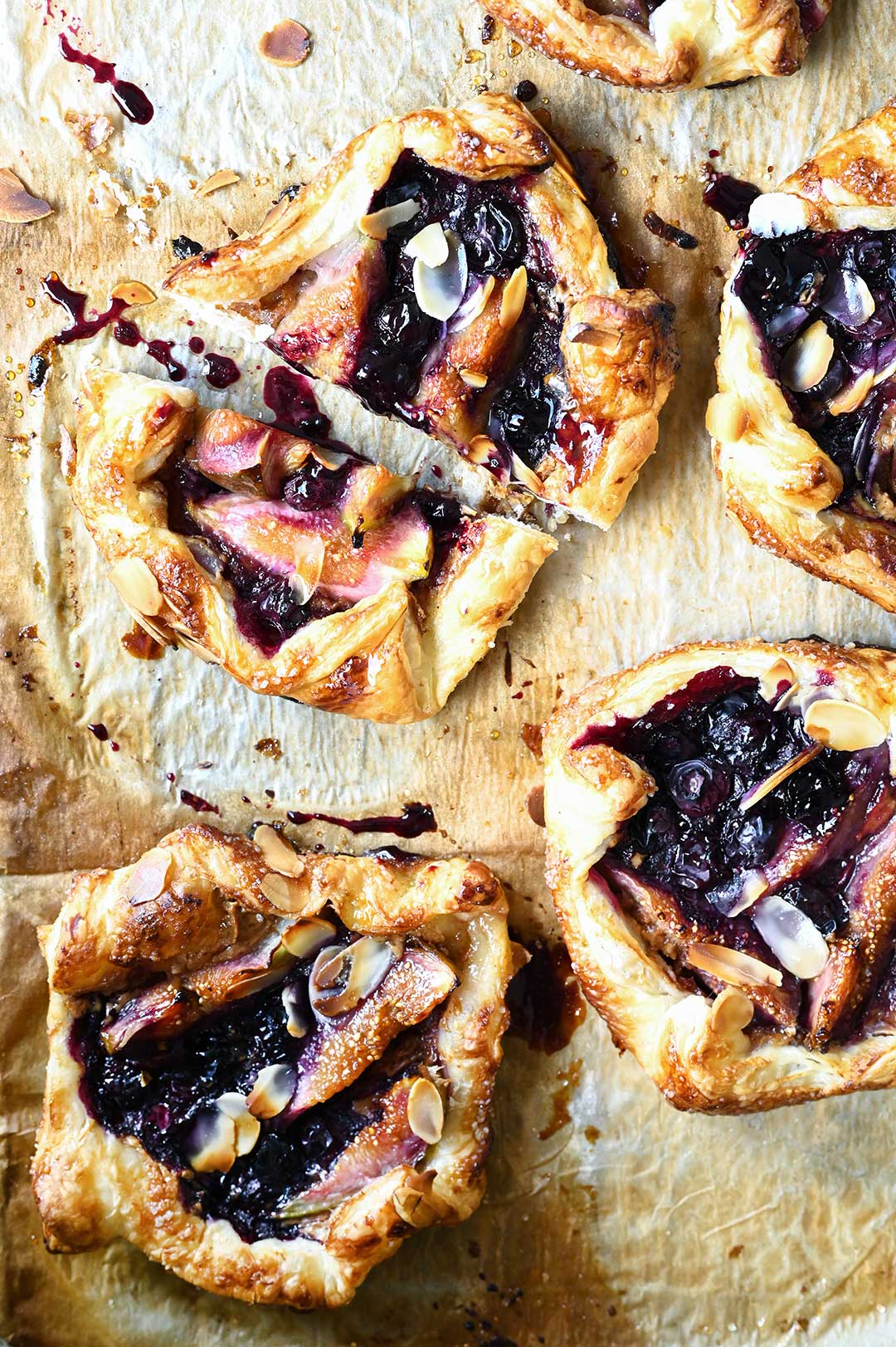 serving dumplings | Easy Blueberry Fig and Almond Tarts