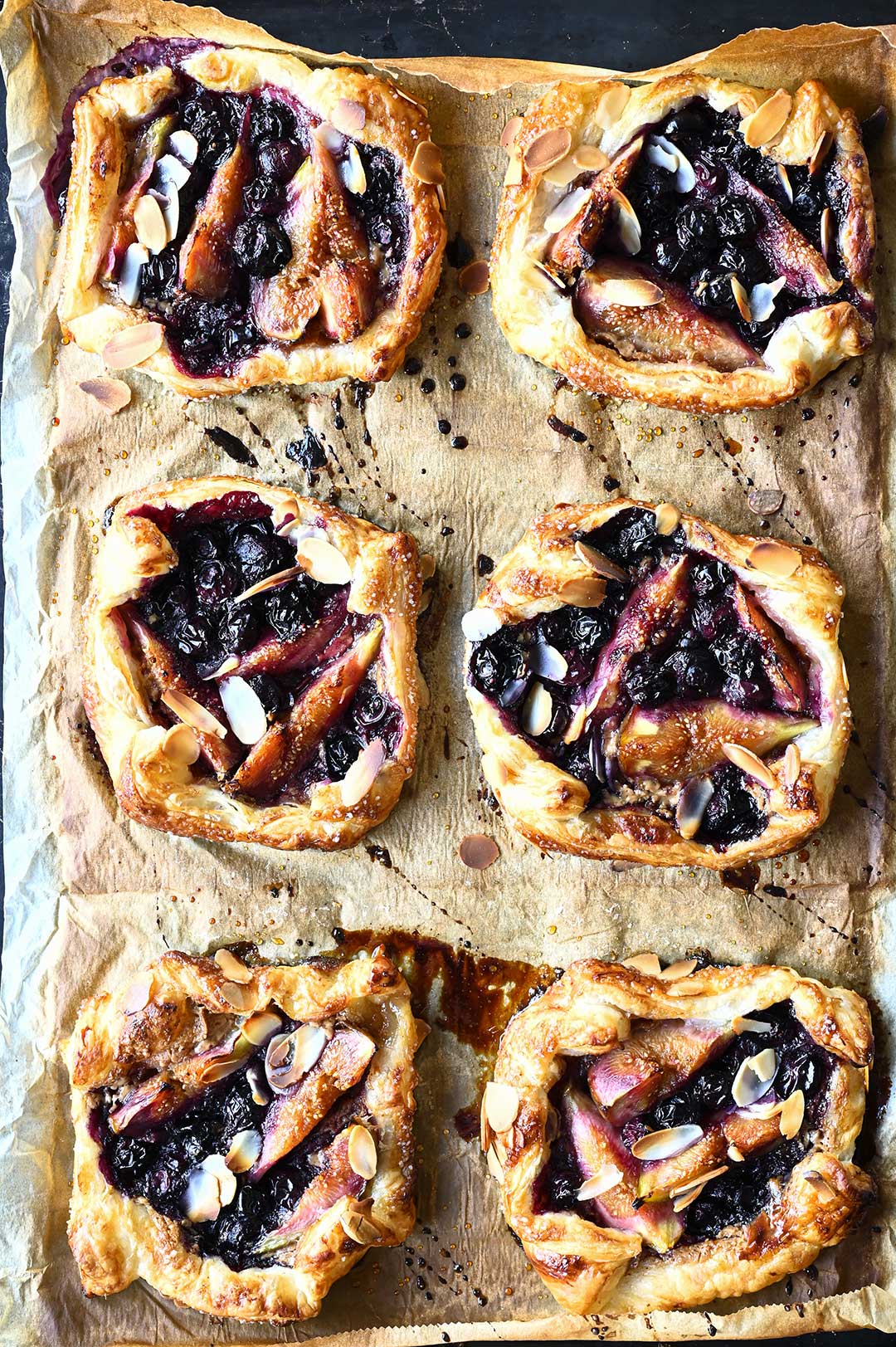 serving dumplings | Easy Blueberry Fig and Almond Tarts