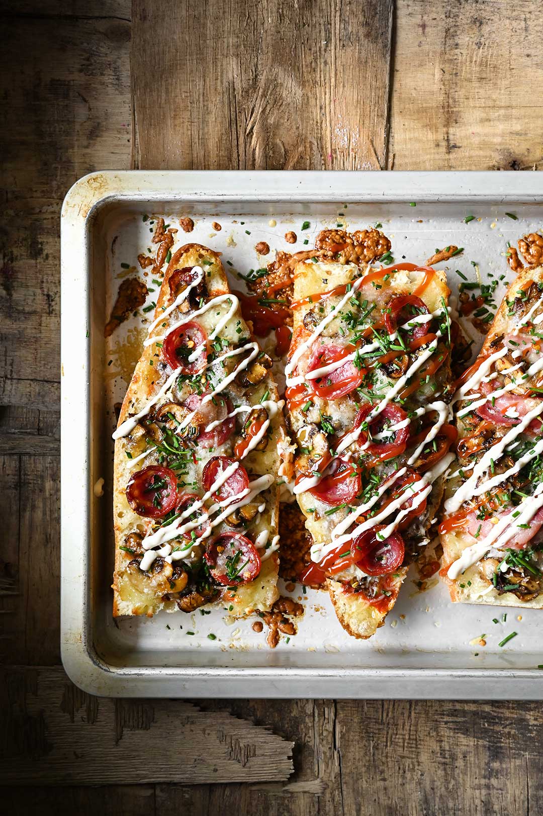 French Bread Balsamic Mushroom Pizza