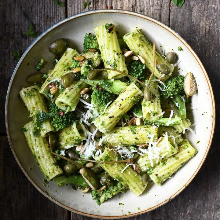 broccoli pasta with basil