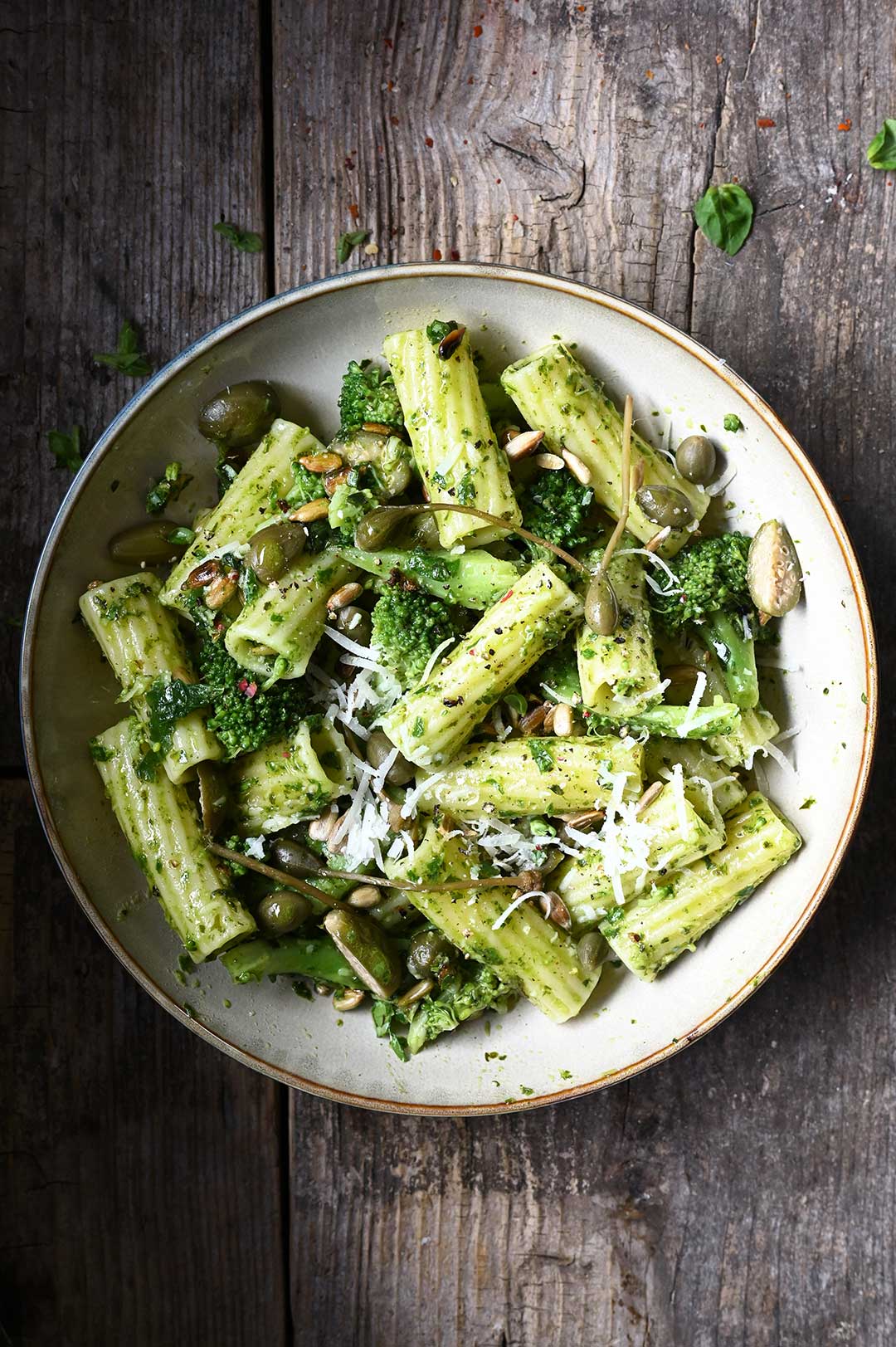 serving dumplings | 15 minute broccoli pasta with basil oil