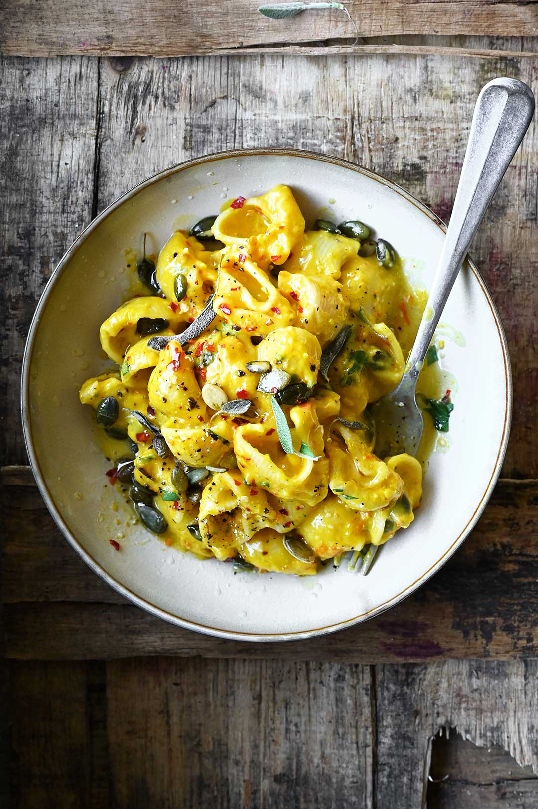 Roasted Pumpkin and Sour Cream Pasta