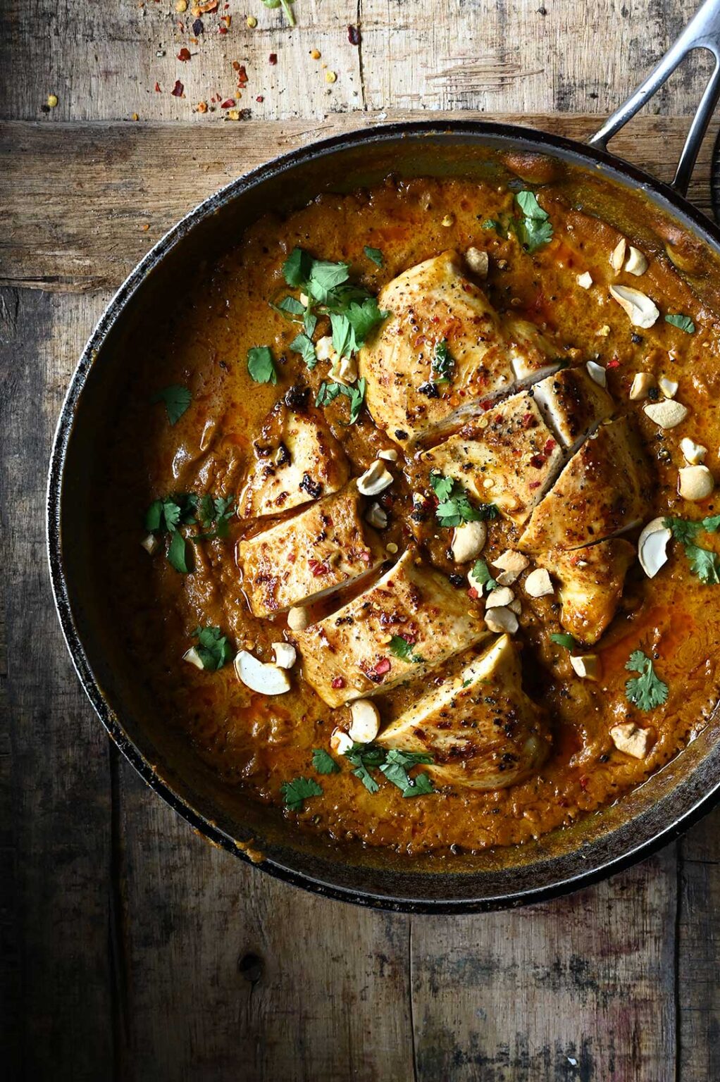 Easy Peanut Butter Chicken Serving Dumplings