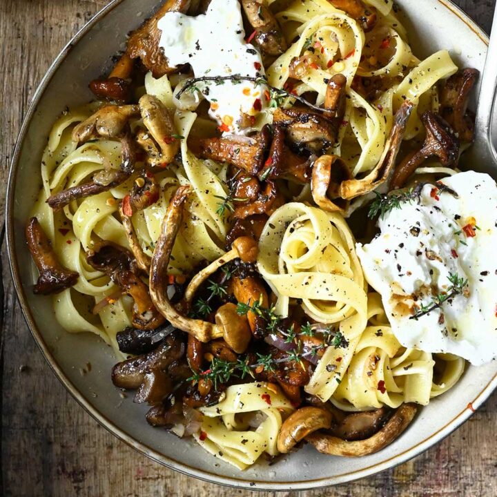 balsamic wild mushroom pasta