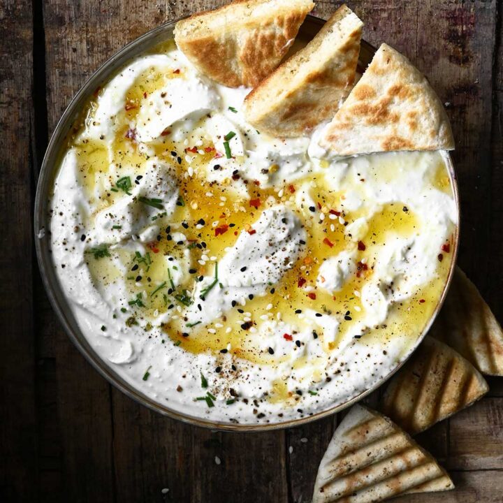 Whipped feta dip with spicy honey