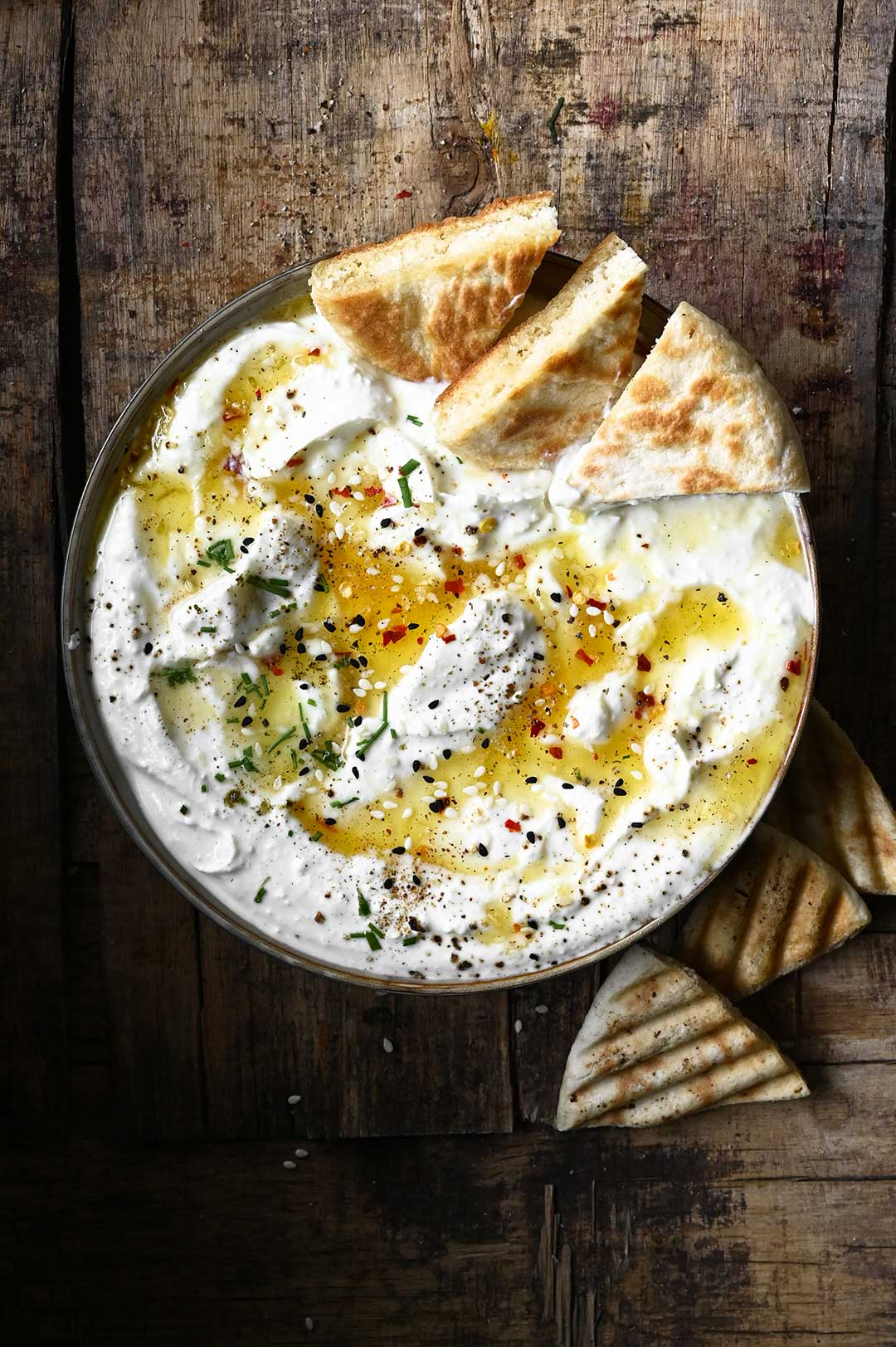 Whipped feta dip with spicy honey