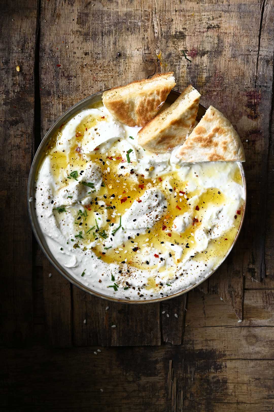 Whipped feta dip with spicy honey