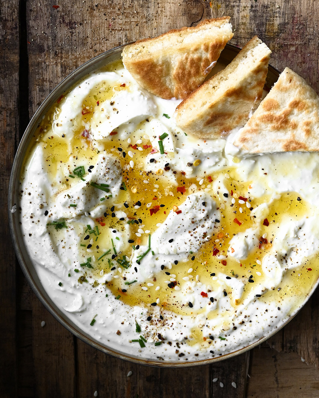 Whipped feta dip with spicy honey - Serving Dumplings