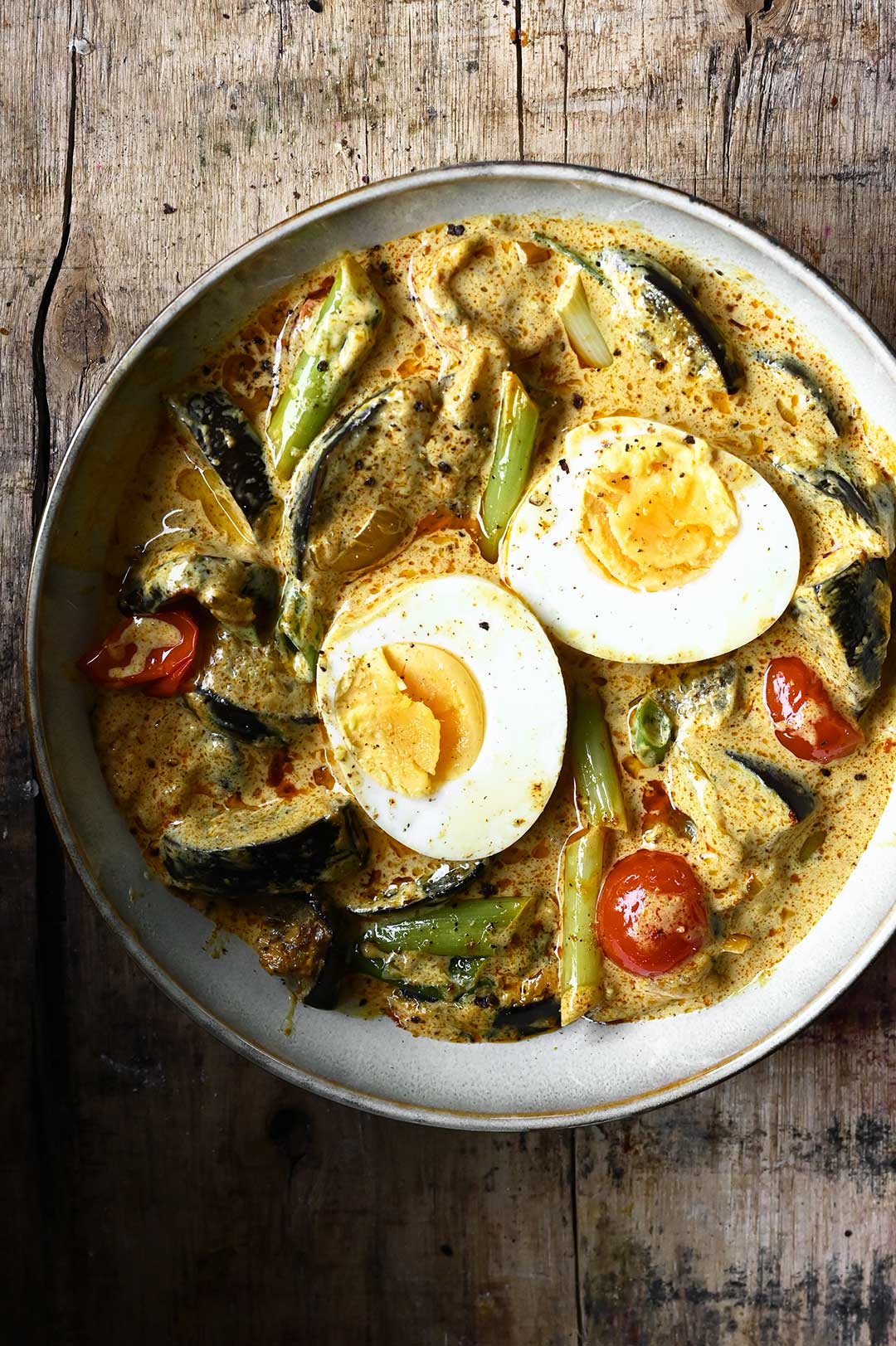 Coconut Egg Curry with Eggplant